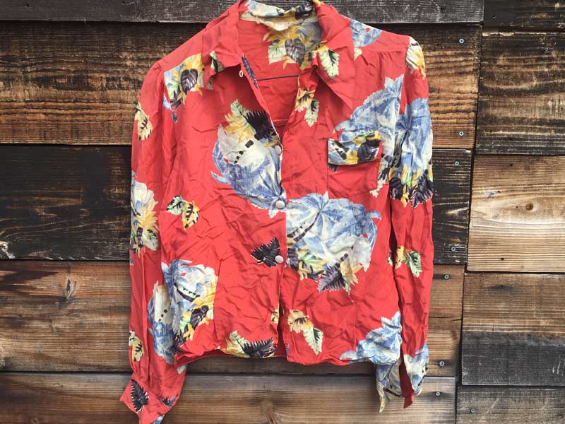 Vintage L/S Aloha shirts Made in California、長袖アロハシャツ 