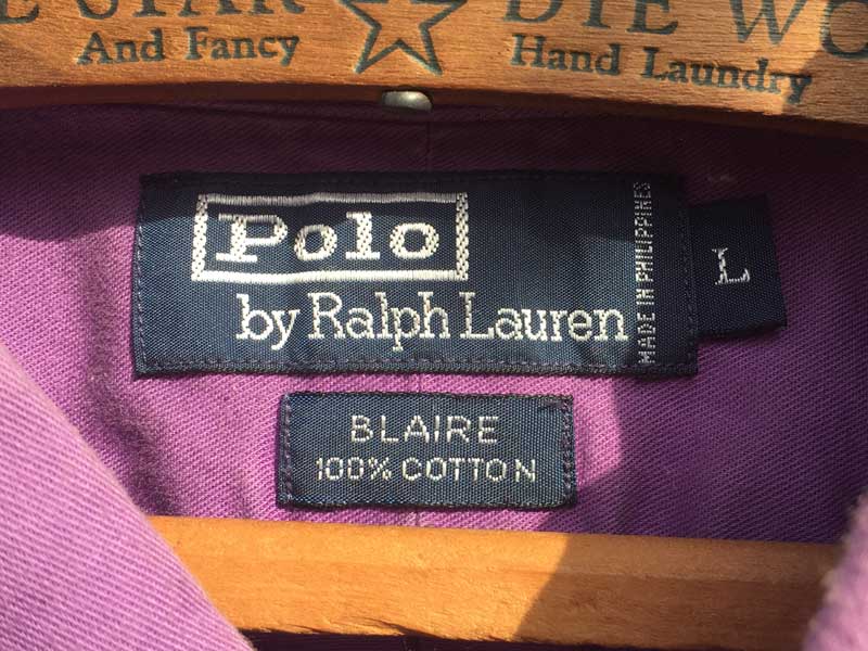 Used Polo Ralph Lauren B.D. Shirts Purple 、US古着 ポロ ラルフ 