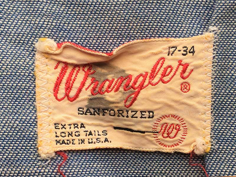 Vintage Used 1970's Wrangler ChambrayWestern Shirts 70NドO[Vu[ EGX^ Vc
