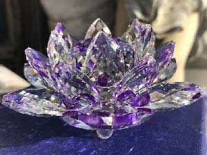 Crystal Glass Lotus Sun Ctacher、クリスタルガラスの蓮の花、ロータス サンキャッチャー