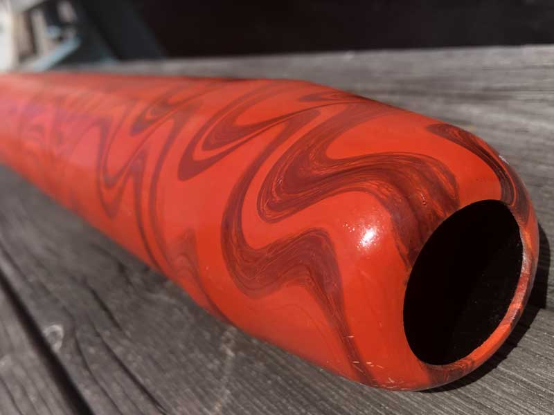 バリ島のPVC製サイケデリックなディジュリドゥ 130cm、人類最古の楽器　Didgeridoo