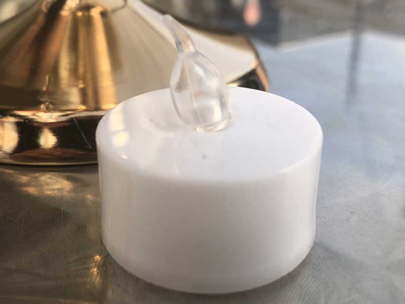 Crystal Glass LED Candle holder、クリスタルガラスのLED アラビアンキャンドルホルダー