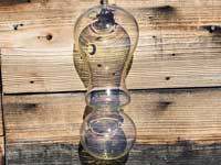 新品 Send Up Art Glass Incense Burner/Hang Point 2-Silver アートガラスのお香立て 吊り式