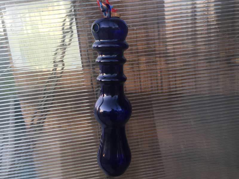 新品 Send Up Art Glass Incense Burner/Blue アートガラスのインセンスバーナー
