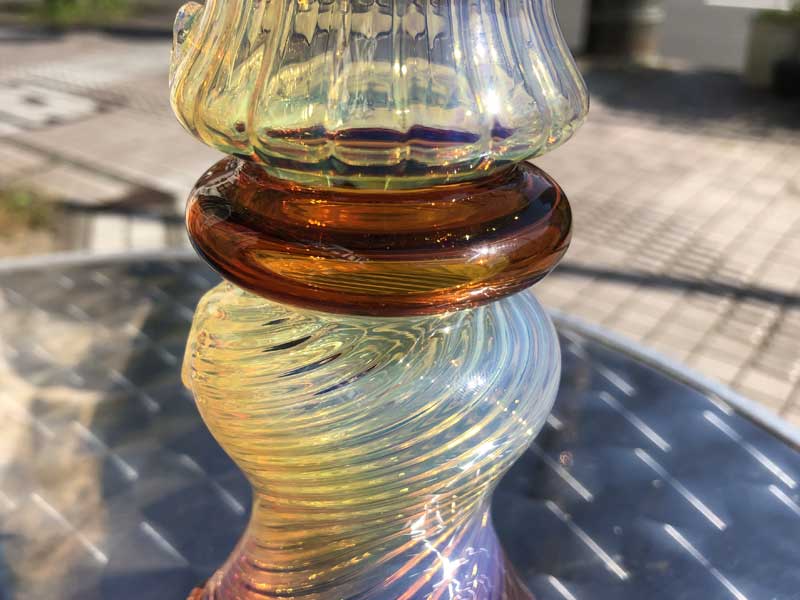 Vi Send Up Art Glass Incense Burner/Stand Dummy A[gKX̂ X^h^Cv