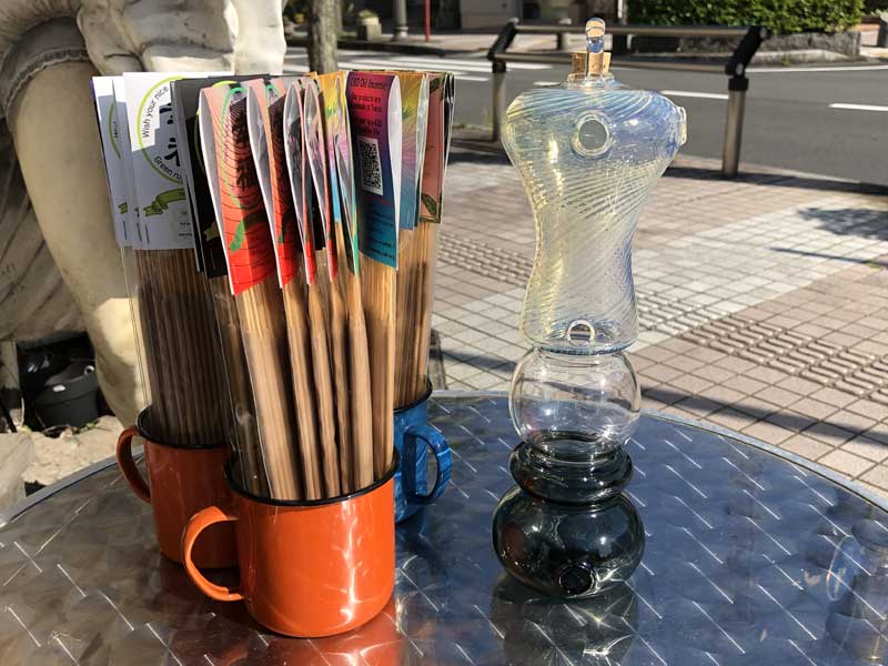 Vi Send Up Art Glass Incense Burner/Stand & Hang A[gKX̂ X^h&݂莮