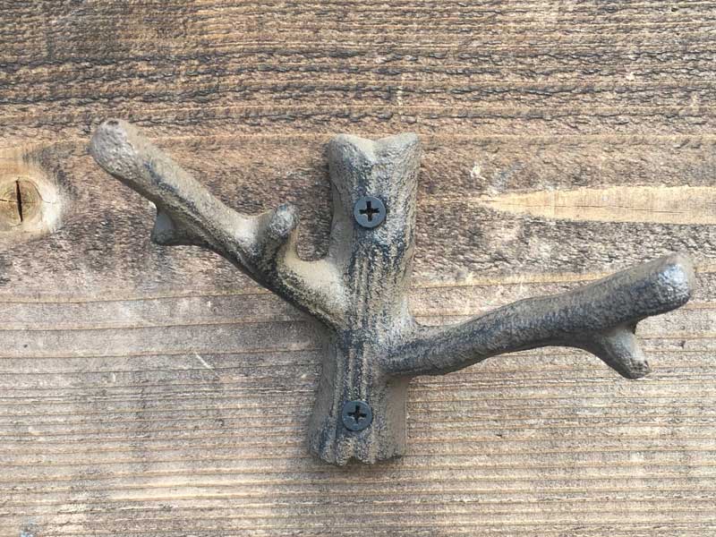 新品　DULTON 2 Branch Hook  ダルトン アイアン鋳物の木の枝モチーフのフック、ウォールデコ
