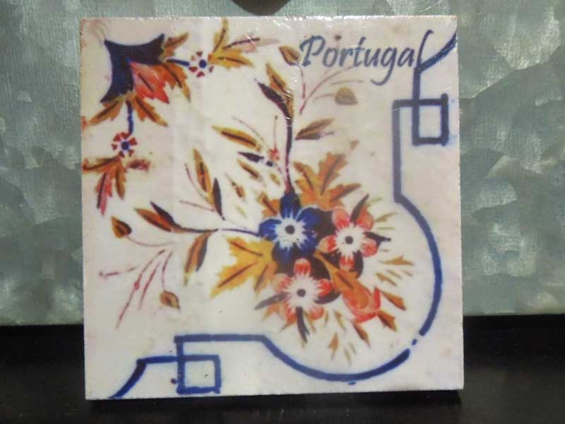 新品 ポルトガル製 マグネット付きの小さなアズレージョ（ポルトガルのタイル）