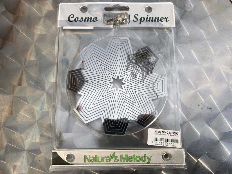 Wind Spinner 5 inch Snowflake、視覚効果抜群な自然の恵み雑貨　雪の結晶デザイン　ウィンドスピナー