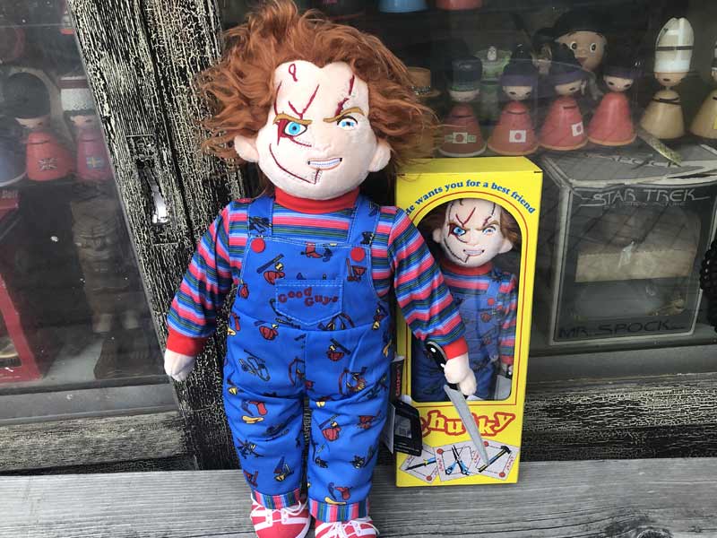 CHILD'S PLAY CHUCKY Big Doll、Window Box Doll、チャッキーのリアルなぬいぐるみ