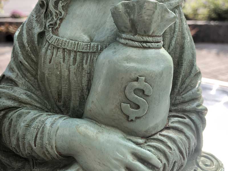 MONEY LISA Coin Bank、アンティーク加工のモナリザのパロディ マネーリザ貯金箱
