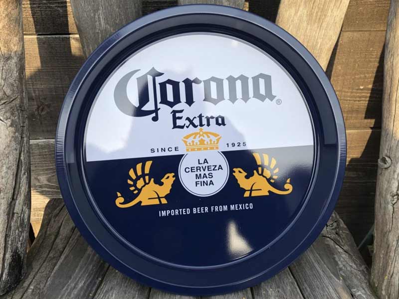 新品 CORONA EXTRA Pub Mirror 木枠付きの コロナ パブミラー