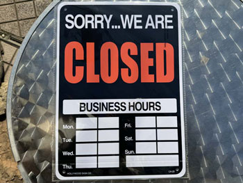 HOLLYWOOD SIGN Plastic sign/Open/Closed/Business Hours/