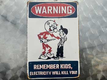 Metal sign/WARNING ELECTRIC