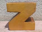 新品 Wood Block 木製のアルファベット ブロック Z